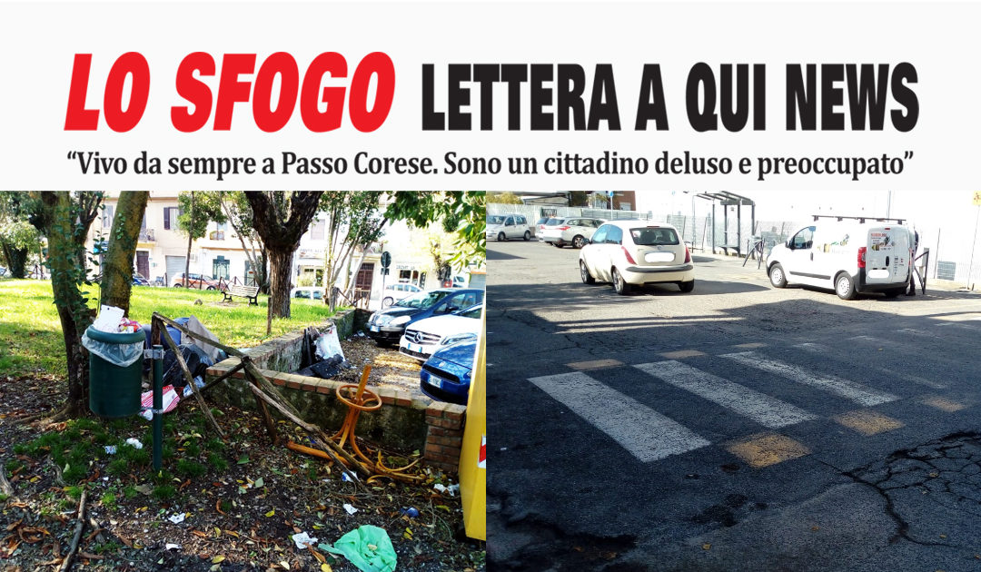 PASSO CORESE – “Deluso e preoccupato”. A Qui News parla un cittadino (FOTO)